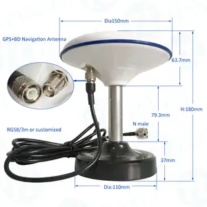 Nieuwe Stijl Positieve GPS/GNSS high gain gps antenne voor marine boot gebruik met 110mm sterke magnetische base plaat