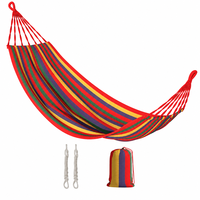 Hamac en toile rayé portable avec sac de transport, plage, voyage, randonnée, aventure en plein air, camping, hamac en toile
