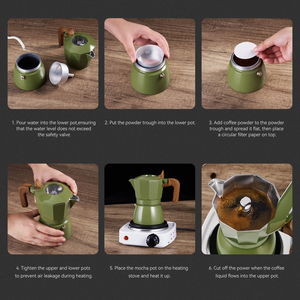 <span class=keywords><strong>Cafetera</strong></span> Moka <span class=keywords><strong>Italiana</strong></span> Clásica de Aluminio para <span class=keywords><strong>3</strong></span>, 6 y 9 <span class=keywords><strong>Tazas</strong></span> para Estufa con Válvulas Metálicas Dobles - Product Image 3