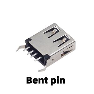 Connecteur USB 2.0 Type-A femelle à profil bas, corps court de 11,5 mm avec bride renforcée pour un montage horizontal sécurisé sur circuit imprimé - Product Image 2