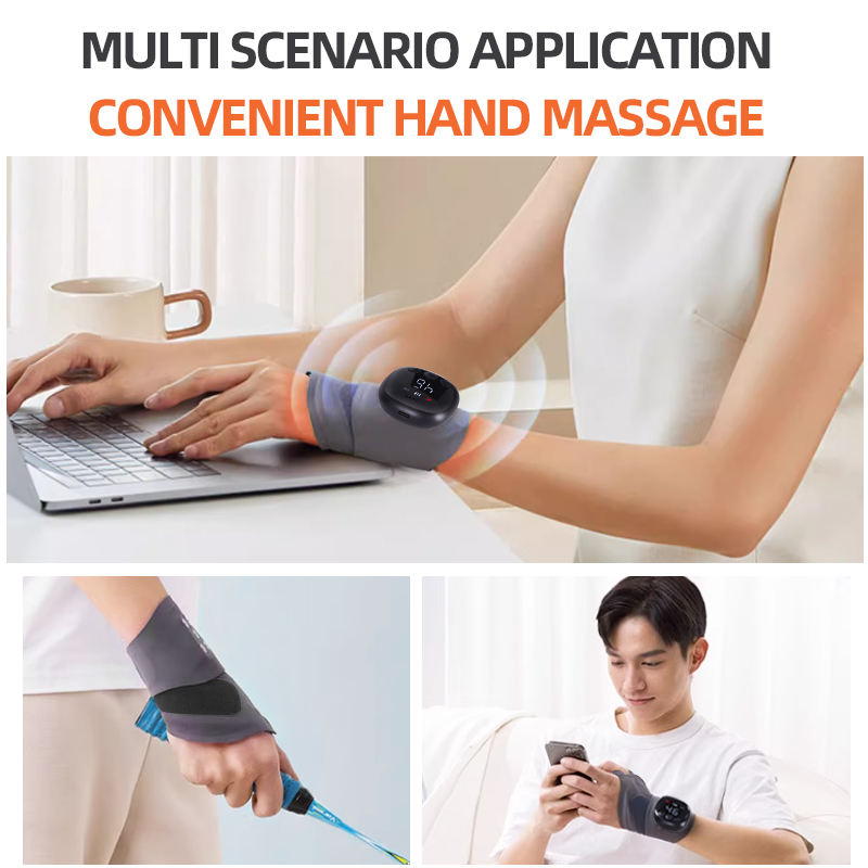 ORANGLES Portable Electric Wrist Massager with Heat Therapy | 800mAh Rechargeable Support Belt for Hand Pain Relief & Injury Prevention – orangles Kuwait - high resolution display - exposing craftsmanship - Image 2 of 6 | built for everyone | Portable Electric Wrist Massager with Heat Therapy | 800mAh Rechargeable Support Belt for Hand Pain Relief & Injury Prevention – orangles Kuwait for sale Georgia | Free Shipping ORANGLES