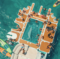 Piscine flottante modulaire portable pour la mer ouverte avec filet en maille de qualité marine pour yacht, plage, lac, piscine gonflable pour la baignade en mer