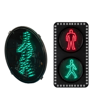 Semáforo Peatonal LED Dinámico de Seguridad Vial, 300 mm, IP55, Alcance de 300 m, para Centros de Transporte