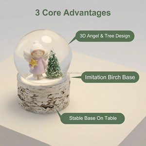 Mini Globo di <span class=keywords><strong>Neve</strong></span> Natalizio con <span class=keywords><strong>Angelo</strong></span> e Base in Resina di Betulla Decorazione Festiva Perfetta con Globo di <span class=keywords><strong>Neve</strong></span>, Regali per le Feste, Gadget per Bambini OEM/ODM - Product Image 2