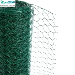 聚氯乙烯涂层六角丝网绿色塑料鸡网/鸡舍围栏