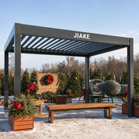 Pergola en aluminium Jiake 6063-T5 avec toit à lames motorisées pour arbre de Noël, ferme, terrasse, patio, espace extérieur, gazebo, pavillon