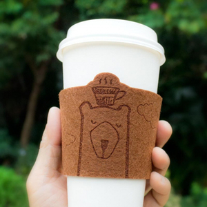 Manchon en <span class=keywords><strong>feutre</strong></span> résistant à la chaleur en gros, housse isolante réutilisable en <span class=keywords><strong>feutre</strong></span> pour tasses à café en papier - Product Image 4