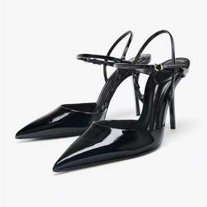 Women's Pointed Toe Stiletto Heel <b>Sandals</b> - Closed-Toe Backless Pumps for Chic Office & Party - Product Image 4