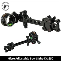 Visée de tir à l'arc micro-réglable Topoint TX1650 avec 5 fibres optiques de 0,019 po et outil 3 axes pour arc composé, chasse et tir sur cible