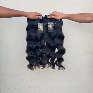 Cabello natural sin procesar de templo indio, paquetes de cabello liso de templo sin procesar, paquete de cabello rubio 613 con cierre - Product Image 2