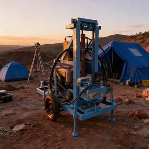 최대 200m 깊이 휴대용 수정 시추기 휠 타입 디젤 동력 빠른 천공 속도 - Product Image 4