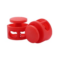 Attache élastique colorée à double trou avec clip à ressort, boucle antidérapante en plastique et nylon pour sacs, bagages, ajusteur de lacets de chaussures, cordon - Chine