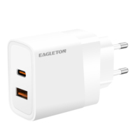 Fabrika Çıkışlı PD25W QC 3.0 Çift Girişli Hızlı Şarj Cihazı Duvar Adaptörü USB-A + USB-C Akıllı Telefonlar ve Tabletler için Seyahat Şarj Cihazı