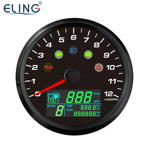 ELING 85mm GPS Compteur de Vitesse 0-299 km/h MPH Odomètre avec Tachymètre 12000RPM pour Moto Auto Jauge de Niveau De 12V <span class=keywords><strong>24V</strong></span> - Product Image 3