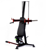 Machine Smith à charge par plaques avec rail guidé et siège réglable pour la musculation des dorsaux en position assise, usage commercial en salle de sport