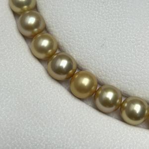 Perles de Nanyang dorées 11-12 mm, perles de mer naturelles, forte luminosité, forme ronde de base, légers défauts, perles Zhuji en vrac, perles nues, sans support - Product Image 3