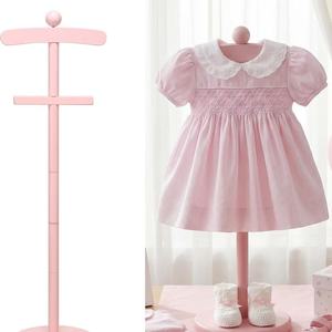 Wooden Floor Standing Childrens <b>Clothes</b> <b>Rack</b> Solid Wood Multipurpose Portable Clothing Organizer For Kids Room Dressing Area - Product Image 1