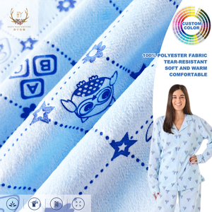 100% Polyester Super Doux Velours Tissu Imprimé Personnalisé Velours En <span class=keywords><strong>Peluche</strong></span> Tissu Pour Vêtements - Product Image 1