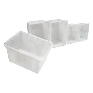 50 # Trắng nhựa hình chữ nhật Tank cho nuôi trồng thủy sản vuông nestable nuôi cá mà không cần nắp - Product Image 2