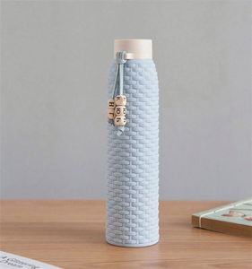 ขวดน้ำแก้วสีขาวพิมพ์โลโก้ตามสั่ง ทนทาน ไม่แตกหัก พร้อมที่กรองชา - Product Image 3