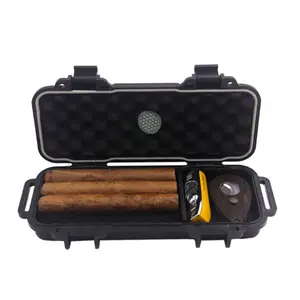 Nhà Sản Xuất Bán Buôn Du Lịch Cigar Humidors Nhựa Không Thấm Nước Ống Phụ Kiện Với Frosted Kỹ Thuật