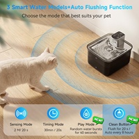 Bebedero Automático para Gatos de Acero Inoxidable de 3.5L con Sensor de Movimiento, Diseño sin Bomba, Enjuague Automático, Pantalla de Batería de 4000mAh