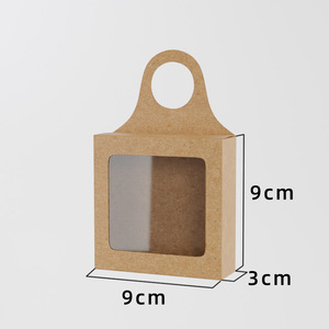 Piccola scatola di carta artigianale di colore nero per vino appesa - Product Image 5