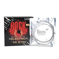 IRIN E680 Stainless Steel Electric Guitar Strings in Silver Set 6 Strings Individually Packaged Cardboard Box Made China Guangxi