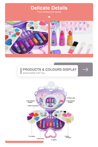 Nuevo Diseño de Moda, Set de Juego de Belleza para Princesitas, Mini Maleta Portátil de Plástico, <span class=keywords><strong>Maquillaje</strong></span> para Niñas con Espejo - Product Image 4