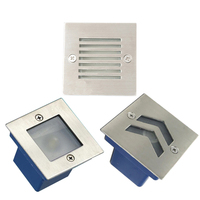 Lampe murale encastrée en acier inoxydable durable, étanche IP65, éclairage LED pour marches d'escalier