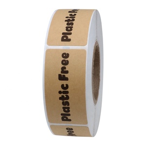 Hybsk 1 "x 2" rectángulo <span class=keywords><strong>Kraft</strong></span> de <span class=keywords><strong>papel</strong></span> por favor pegatinas gratis para productos ecológicos Total de 500 etiquetas en un <span class=keywords><strong>rollo</strong></span> - Product Image 4