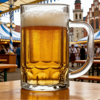 Verres à bière en verre de qualité supérieure, prix avantageux, fabrication directe d'usine, OEM ODM, gobelets à bière 400 ml, verre à bière avec poignée