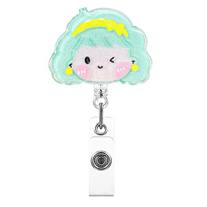Divertido Portacredenciales Retráctil con Diseño de Oso de Helado de Dibujos Animados, Portacredenciales para Niños y Adultos con Clip de Cocodrilo - Product Image 5