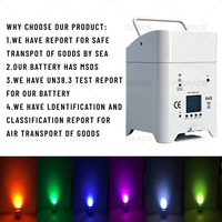 Équipement d'Éclairage de Scène LED Sans Fil WIFI DMX Grace 6*18W RGBAWUV, Projecteur Autonome pour DJ et Mariage