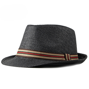Hombre Mujer Sombrero Fedora 1920s Sombrero Panamá Ala Corta Gorra de Verano con Cinta <span class=keywords><strong>Playa</strong></span> Viajes Senderismo - Product Image 1