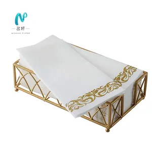 Mingxuan serviettes personnalisées luxe blanc personnalisé couverts serviette en papier Airlaid serviette en papier jetable avec logo