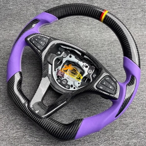 Volant de voiture sport en fibre de carbone avec cuir pour Benz C200 C260 GLE GLA GLB ODM OEM - Product Image 4