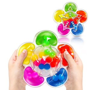 Neue pädagogische Farb klassifizierung Sensorisches Pressen Spielzeug Fünf Farben Blumen passend Dekompression spielzeug - Product Image 1