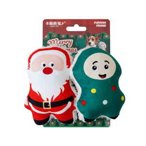 Jouet en peluche de Noël pour chat, forme Père Noël et pain d'épices, jouet à mâcher à la catnip pour divertir les animaux de compagnie - Product Image 3