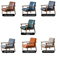 Hochwertige Cafe Möbel Leder bewaffneter Stuhl Single Lounge Sofa Stuhl Großhandel