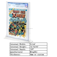 Mingshi-étui de protection en acrylique CGC de taille géante avec couvercle coulissant et support