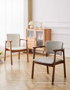 Ánh Sáng Sang Trọng Rắn Gỗ Óc Chó Bàn Ăn Và Ghế Trung Quốc Thiết Kế Hiện Đại Với Ít Vận Chuyển Tay Vịn Miễn Phí Vận Chuyển - Product Image 6