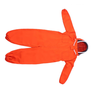 Combinaison de travail unisexe OEM orange avec capuche et écran facial, en polyester, fermeture éclair intégrale, plusieurs poches, vêtements de travail de sécurité - Product Image 6