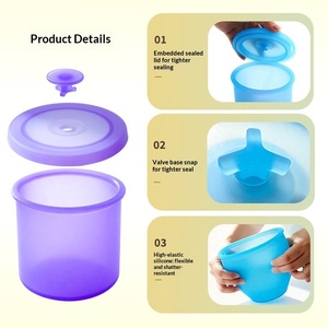 Contenitore per alimenti sigillato a tenuta stagna, scatola per snack in silicone riutilizzabile con coperchio per il pranzo e per il trasporto - Product Image 4