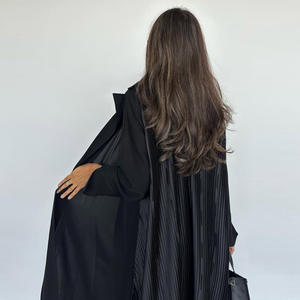 205 Ramadan <span class=keywords><strong>Black</strong></span> <span class=keywords><strong>Aya</strong></span> Kaftans veste donna Ar Cardigan abiti donna abbigliamento islamico <span class=keywords><strong>Aya</strong></span> Robe Dubai da donna - Product Image 3