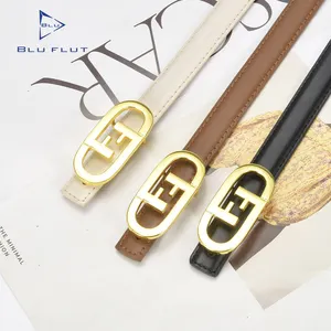 Blu Flut Design personnalisé Boucle en alliage Ceintures en cuir personnalisées pour femmes Ceinture personnalisée
