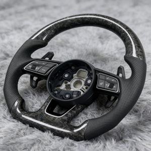 Volant en fibre de carbone de qualité supérieure pour <span class=keywords><strong>Audi</strong></span> C7 C8 B8.5 B9 S3 S4 S5 S6 S7 S8 R8 TTS TT B8 A4 Series - Vente flash - Product Image 4