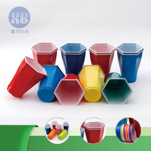 Customized 16oz Double Wall PP Plastic Disposable Beer Pong <strong>Cup</strong> Set Heat Transfer Printing Logo Personalized For Outdoor Party - Product Image 1