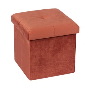Bailey personnalisé pouf gros mode bouton conception velours canapé pliable pouf de rangement - Product Image 4