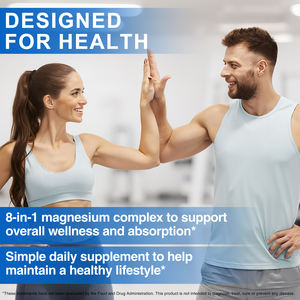 Capsules de Glycinate de Magnésium Complexe de Magnésium Organique Capsule Complexe de Magnésium 12 en 1 Capsules - Product Image 5